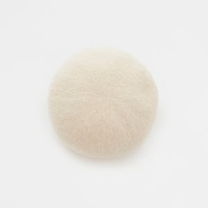 mature ha Beret cashmere white