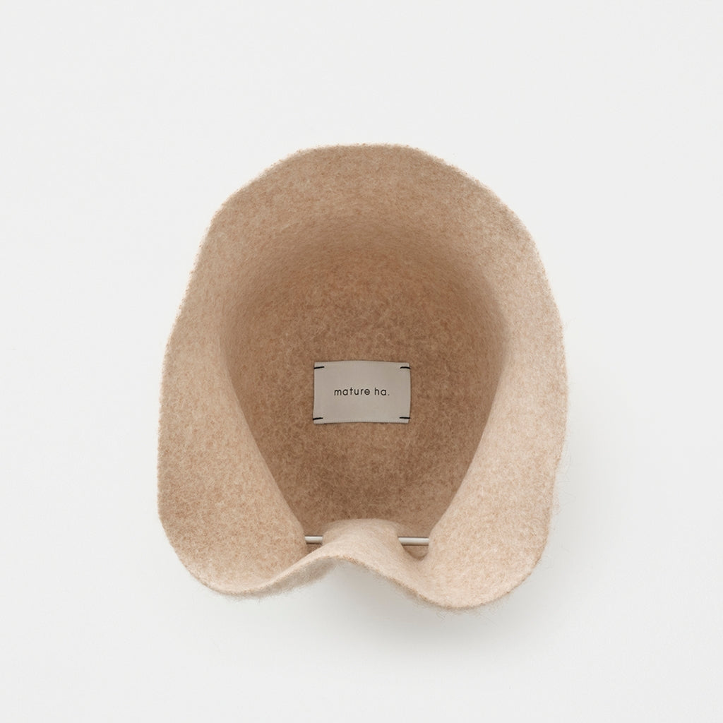 mature ha bell hat stainless steel stick camel natural