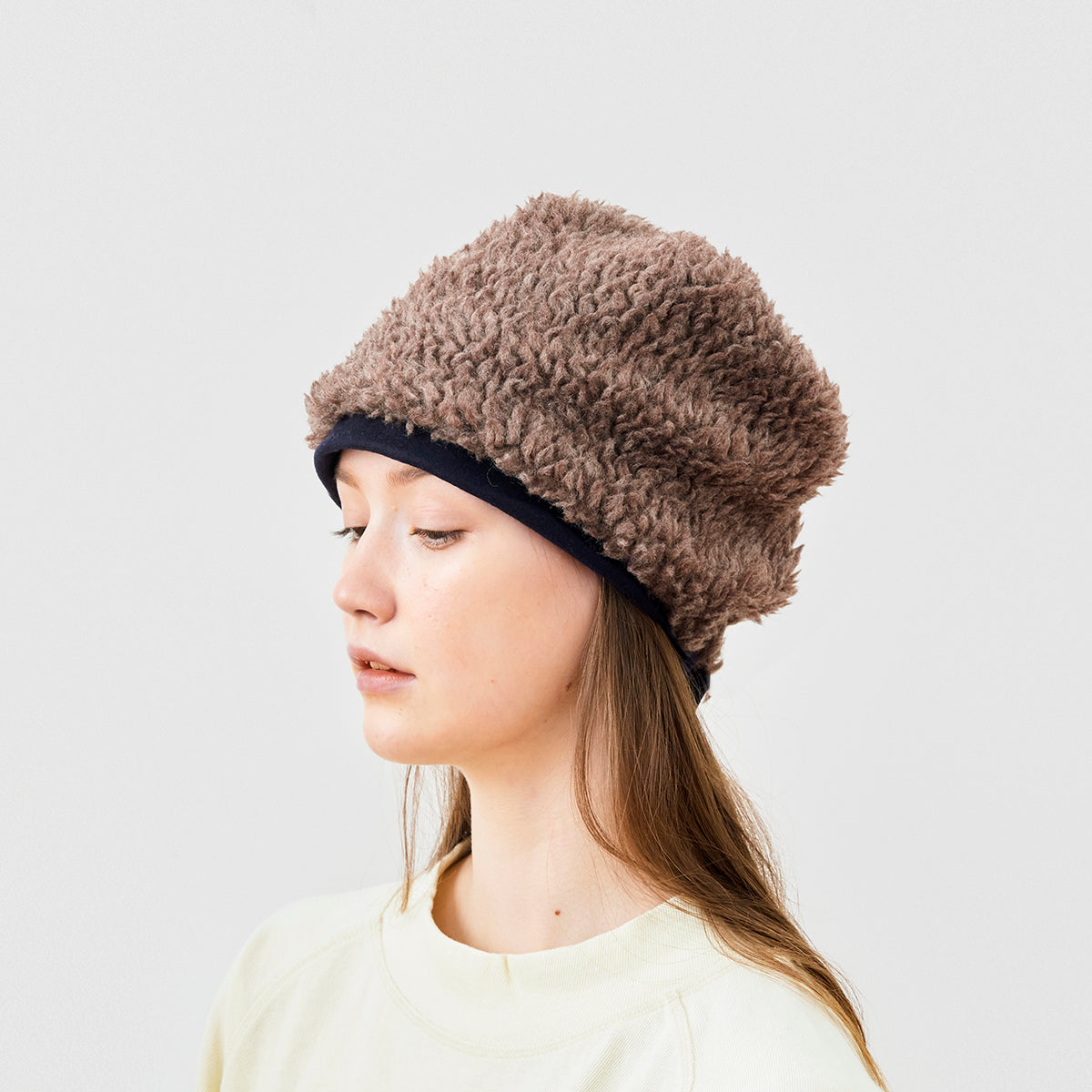 mature ha reversible beanie - boa