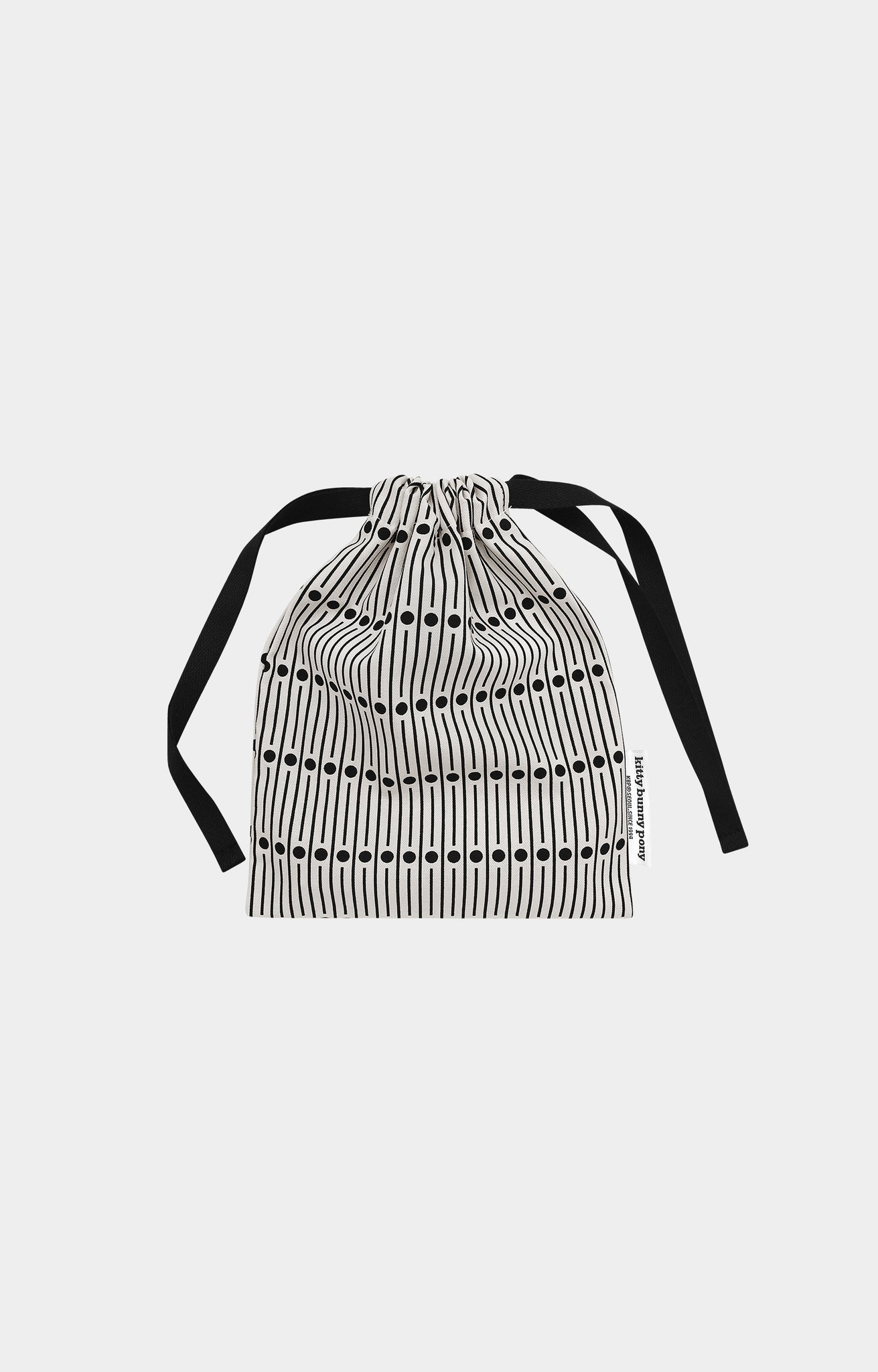 KITTY BUNNY PONY Miller Black String Pouch