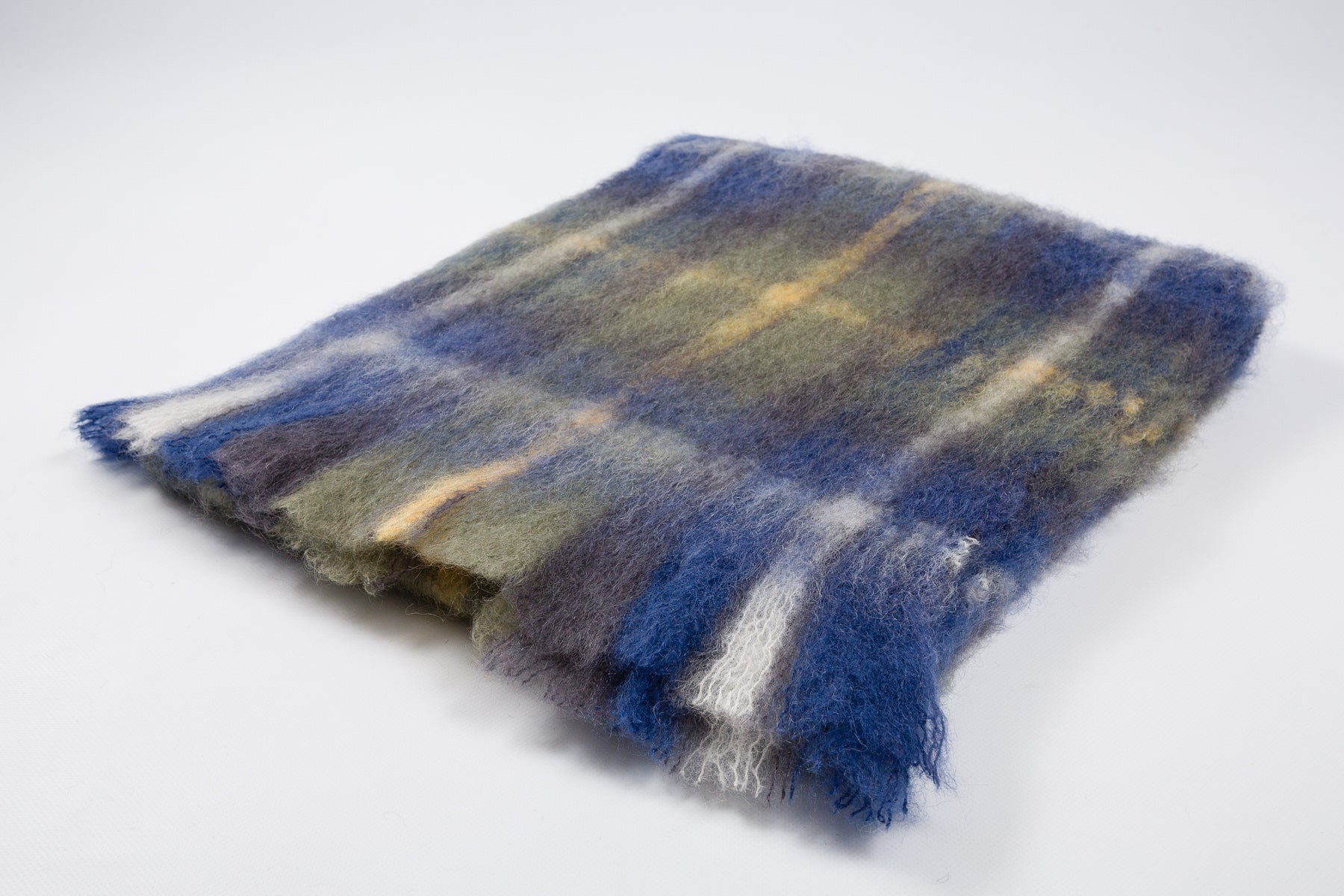Mantas Ezcaray Tartan Mohair and Wool-Blend Scarf