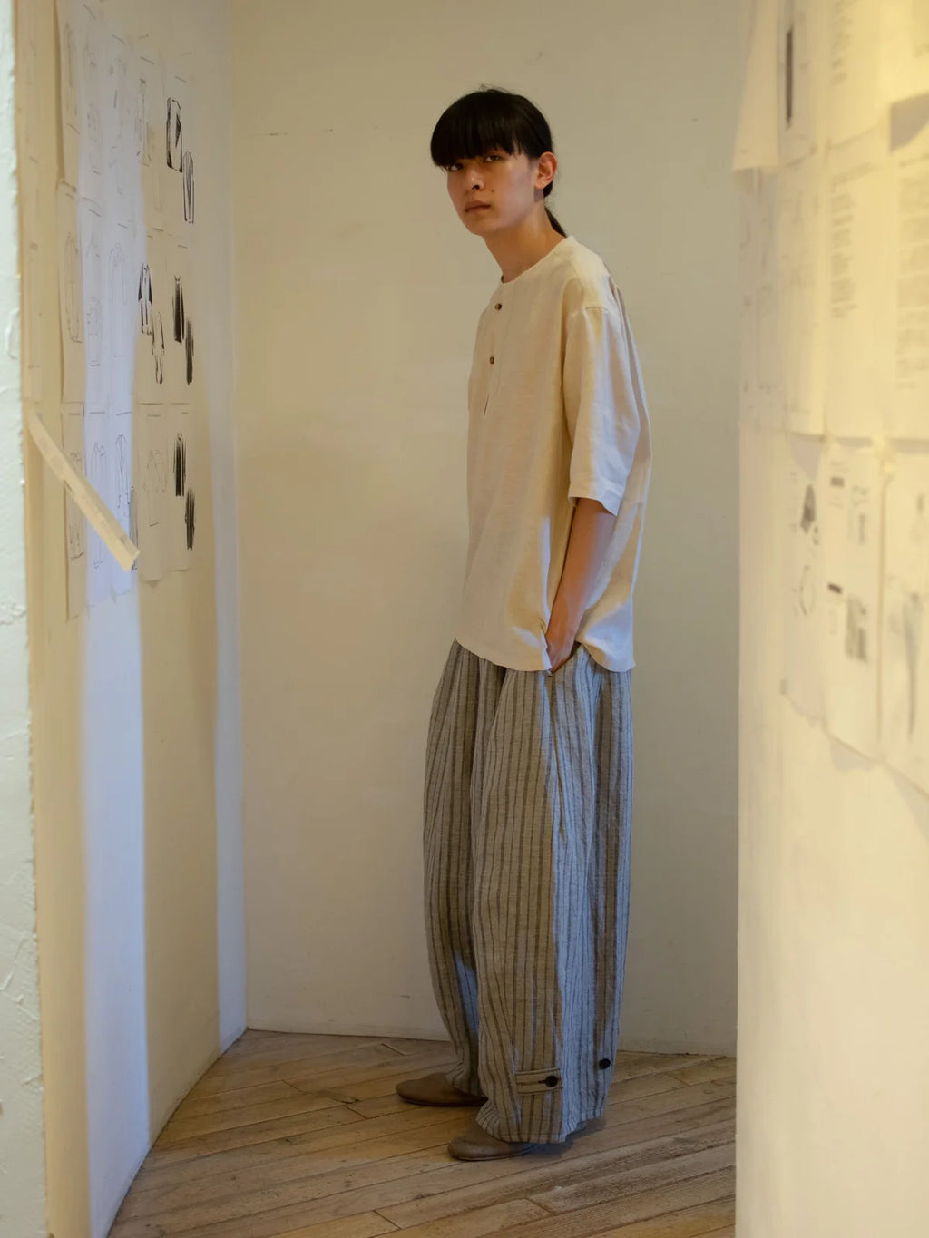 TOKIARI 'ZERO' CROSSLINE BACKSTITCH HAKAMA PANTS