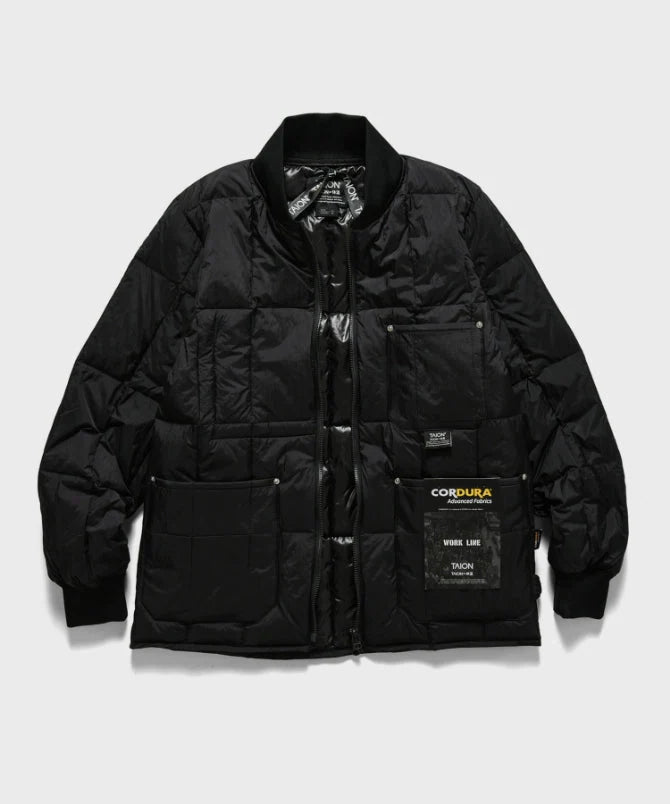 Taion Work Rib-Neck Double-Zip Down Jacket CORDURA