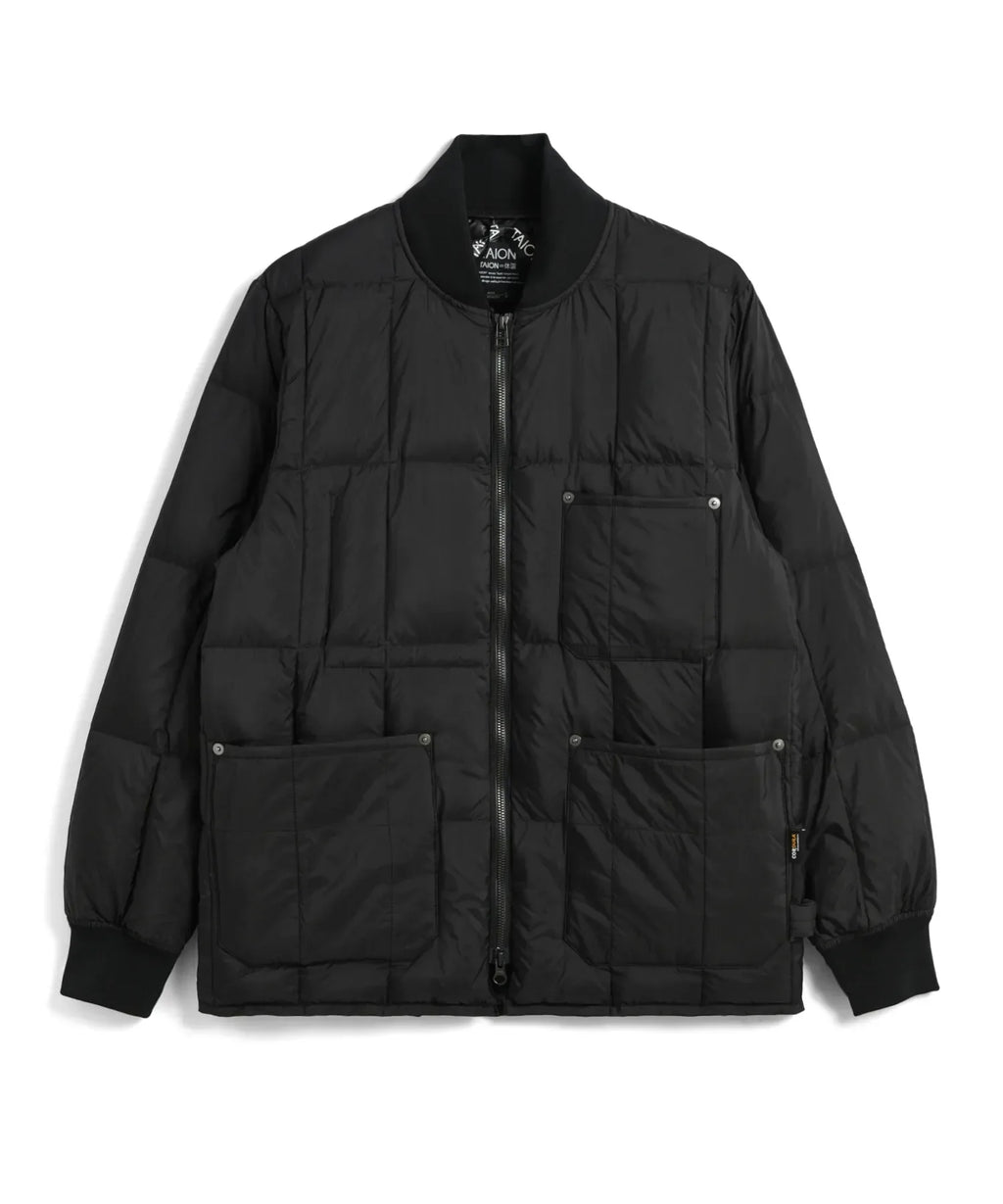 Taion Work Rib-Neck Double-Zip Down Jacket CORDURA