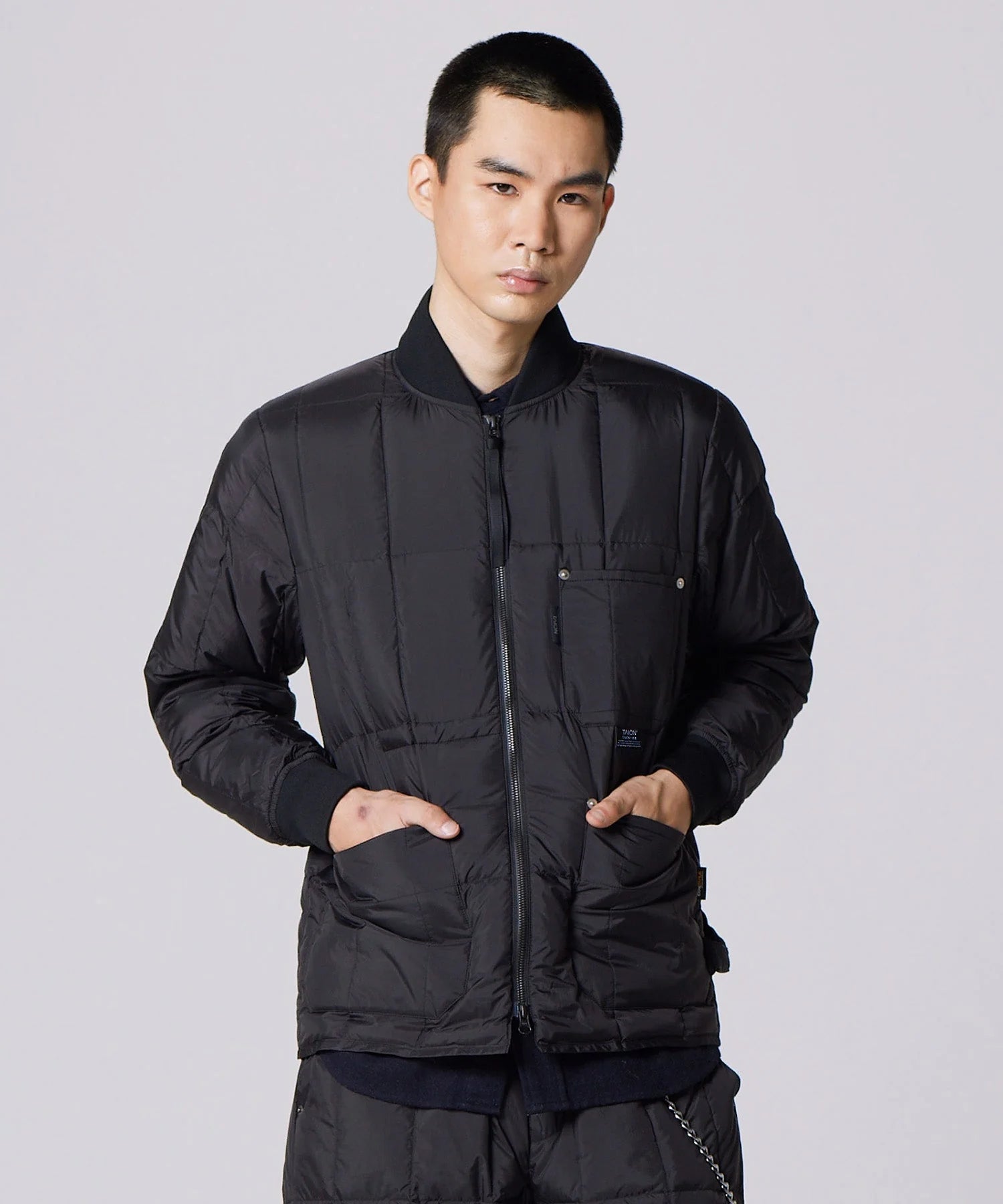 Taion Work Rib-Neck Double-Zip Down Jacket CORDURA