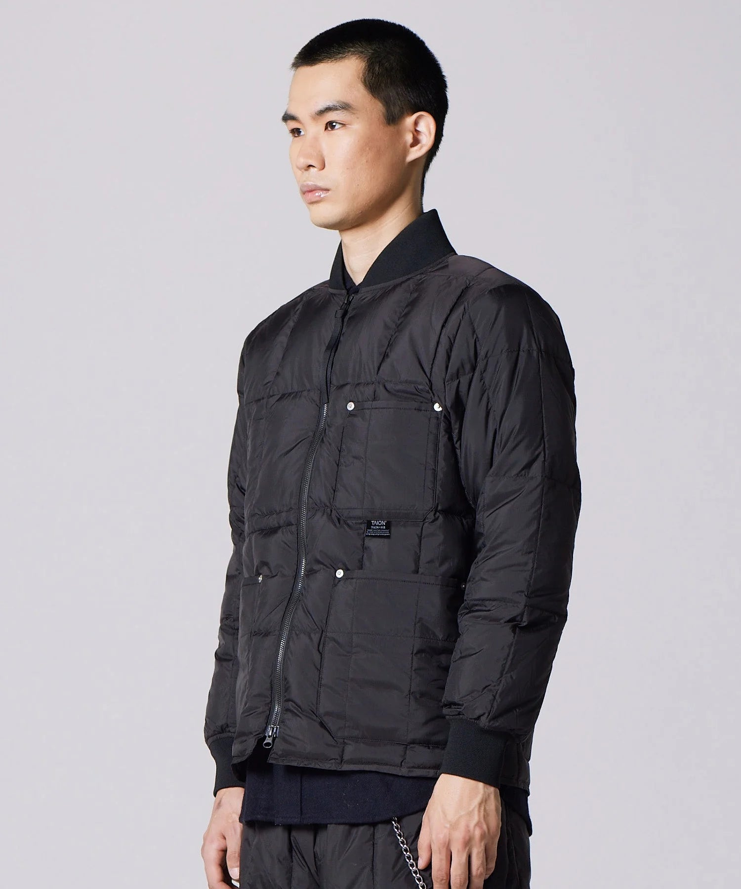 Taion Work Rib-Neck Double-Zip Down Jacket CORDURA