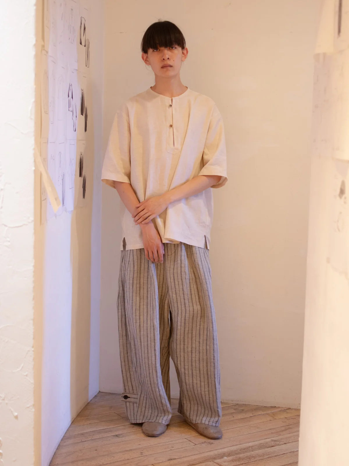 TOKIARI 'ZERO' CROSSLINE BACKSTITCH HAKAMA PANTS