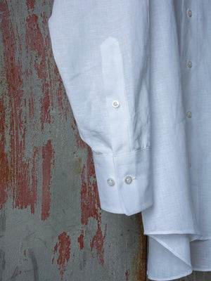 TOKIARI 'TOBARI' DOUBLE BUTTON COLLAR GATHERED SHIRT