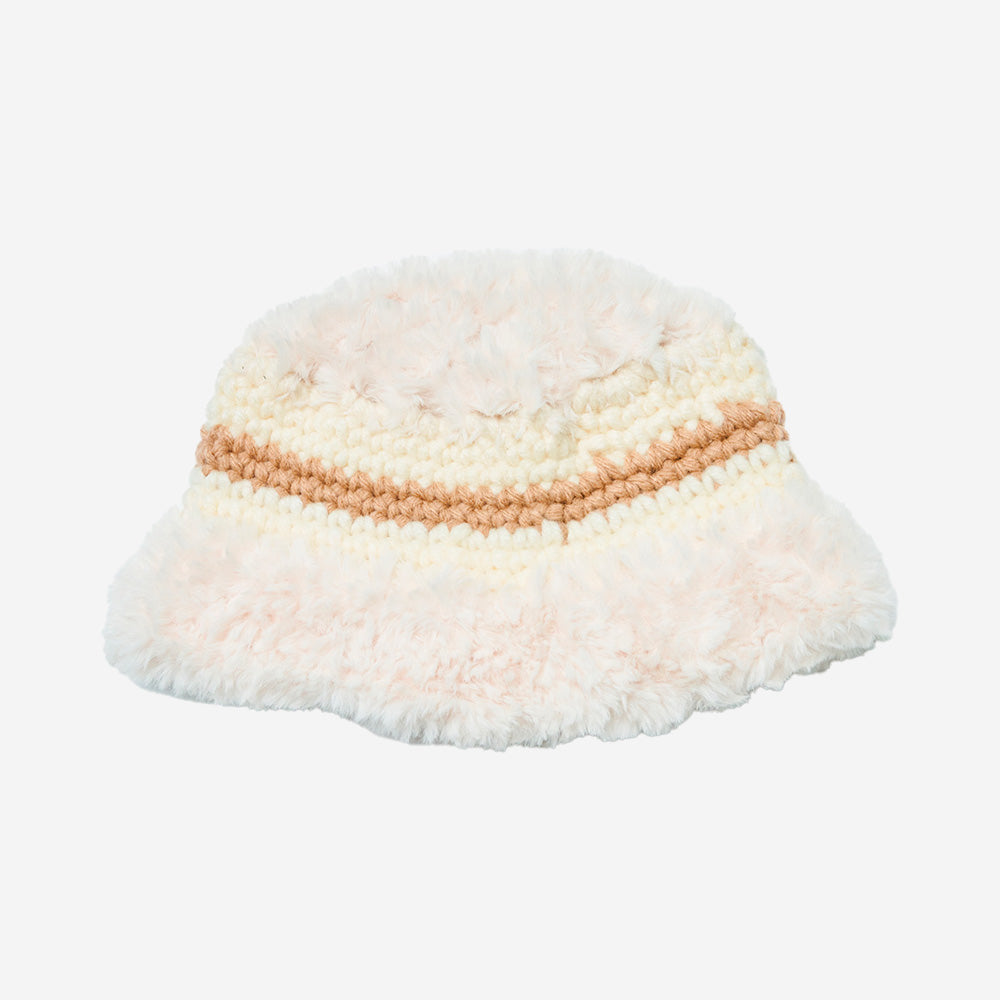 Misu à Barbe NEW STRIPY FURRY HAT WHITE
