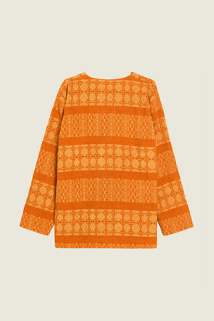 OAS Company ORANGE VENTURA TERRY CARDIGAN