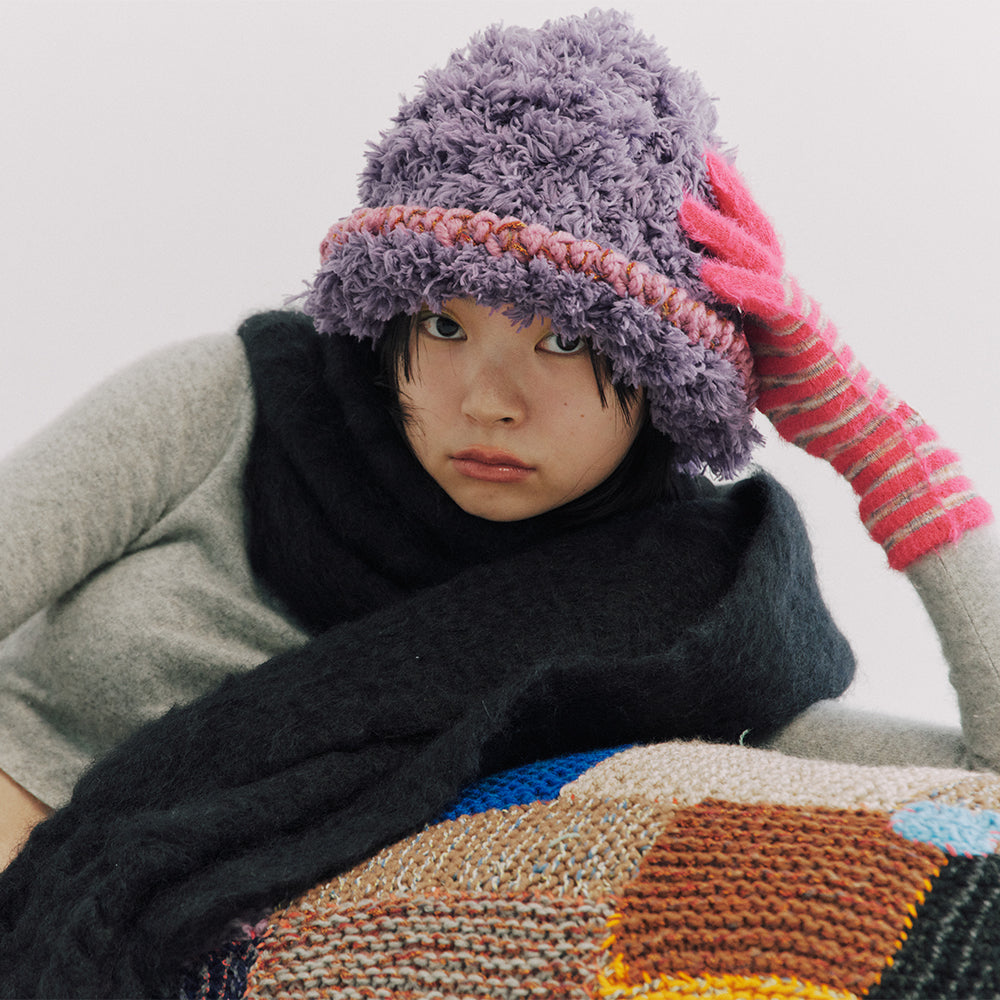 Misu à Barbe TEDDY BUCKET HAT PLUM