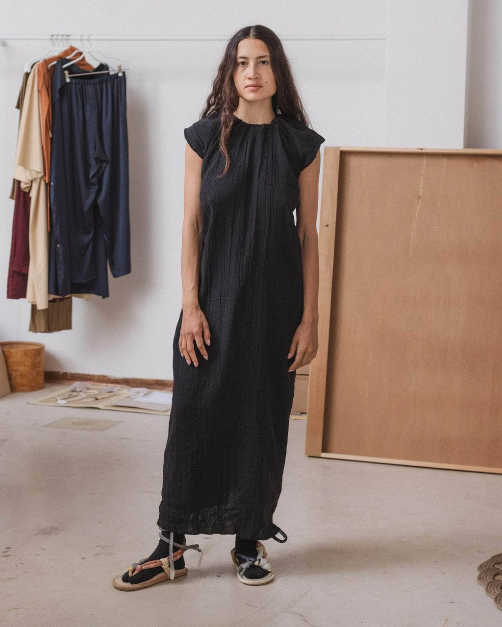 Baserange Max dress - Crinkle Linen