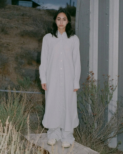 Baserange Ole Shirt Dress - Organic Cotton Stripe – kyo journal