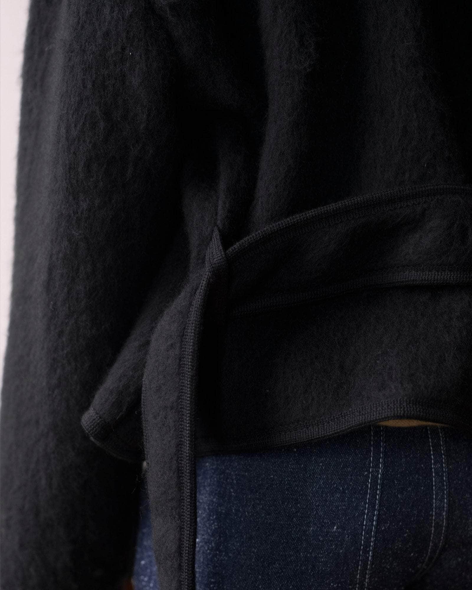 Baserange Capas Jacket Black - Brushed Wool