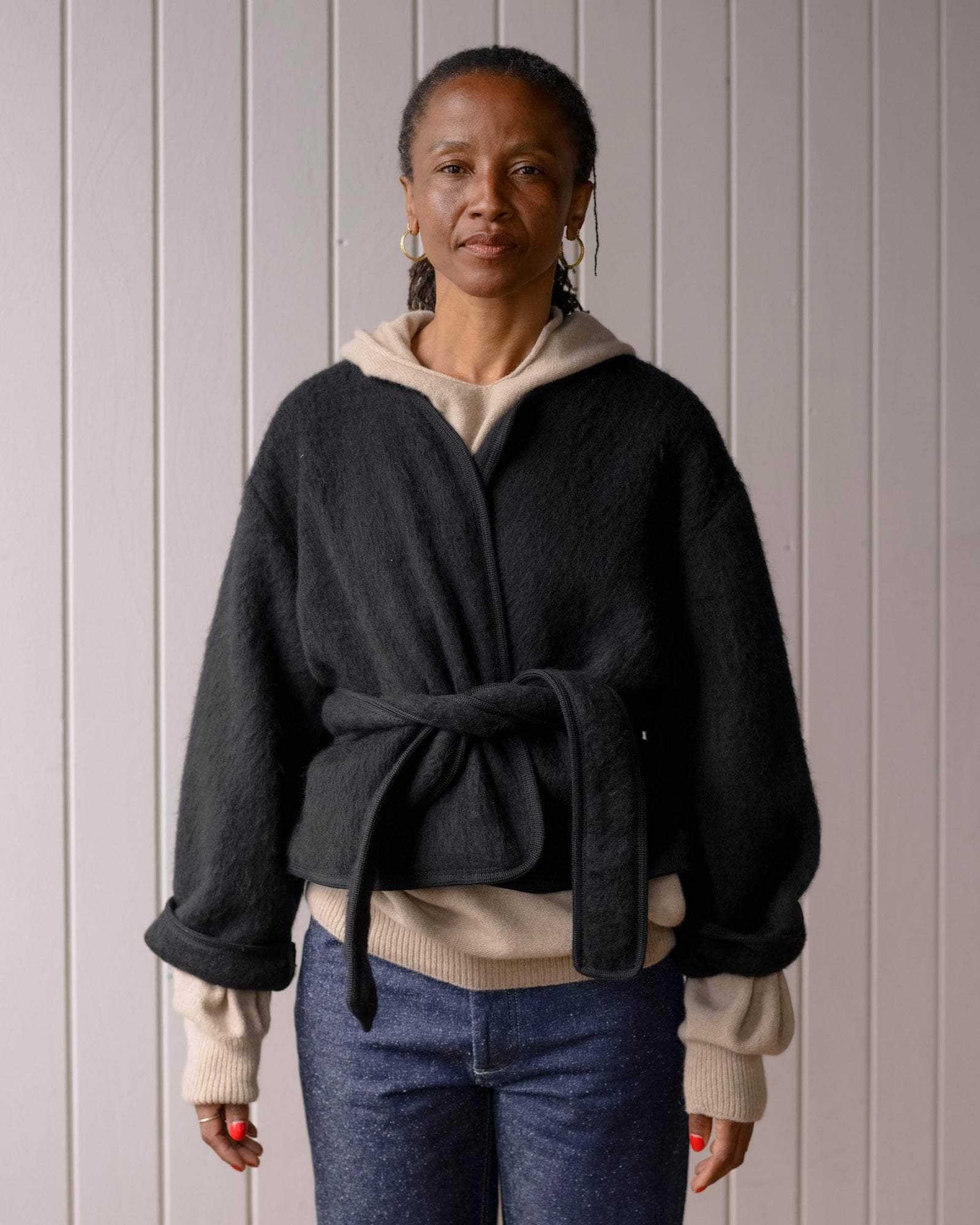 Baserange Capas Jacket Black - Brushed Wool