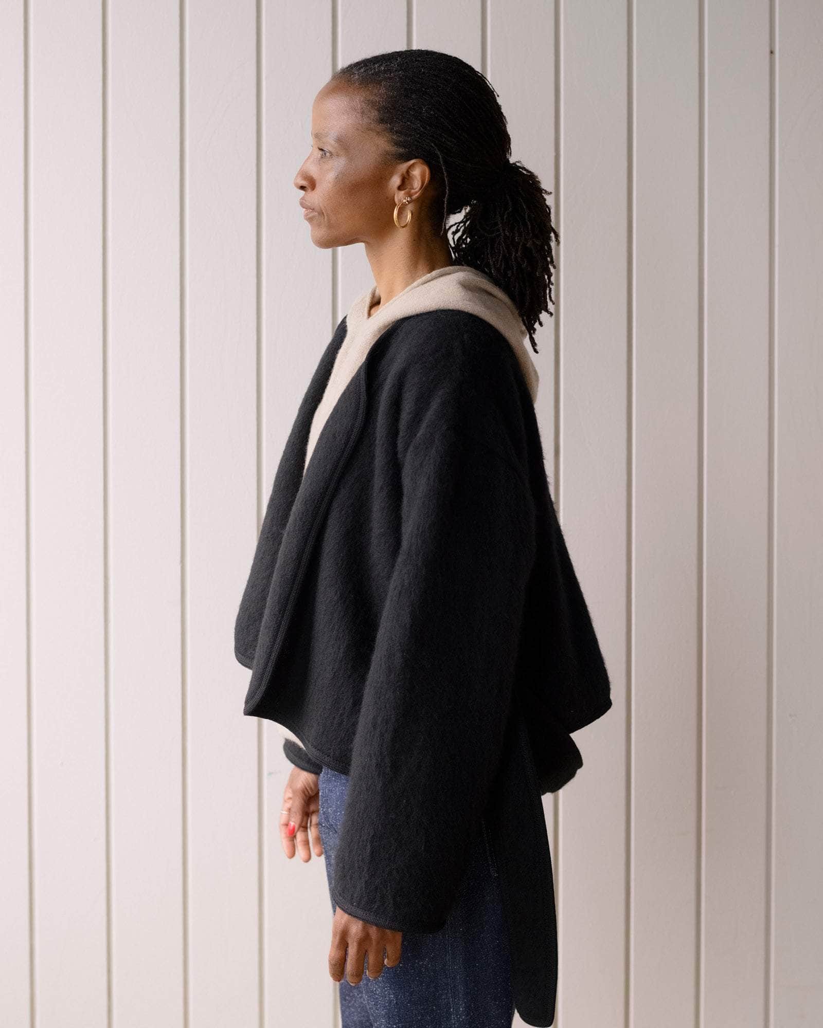 Baserange Capas Jacket Black - Brushed Wool