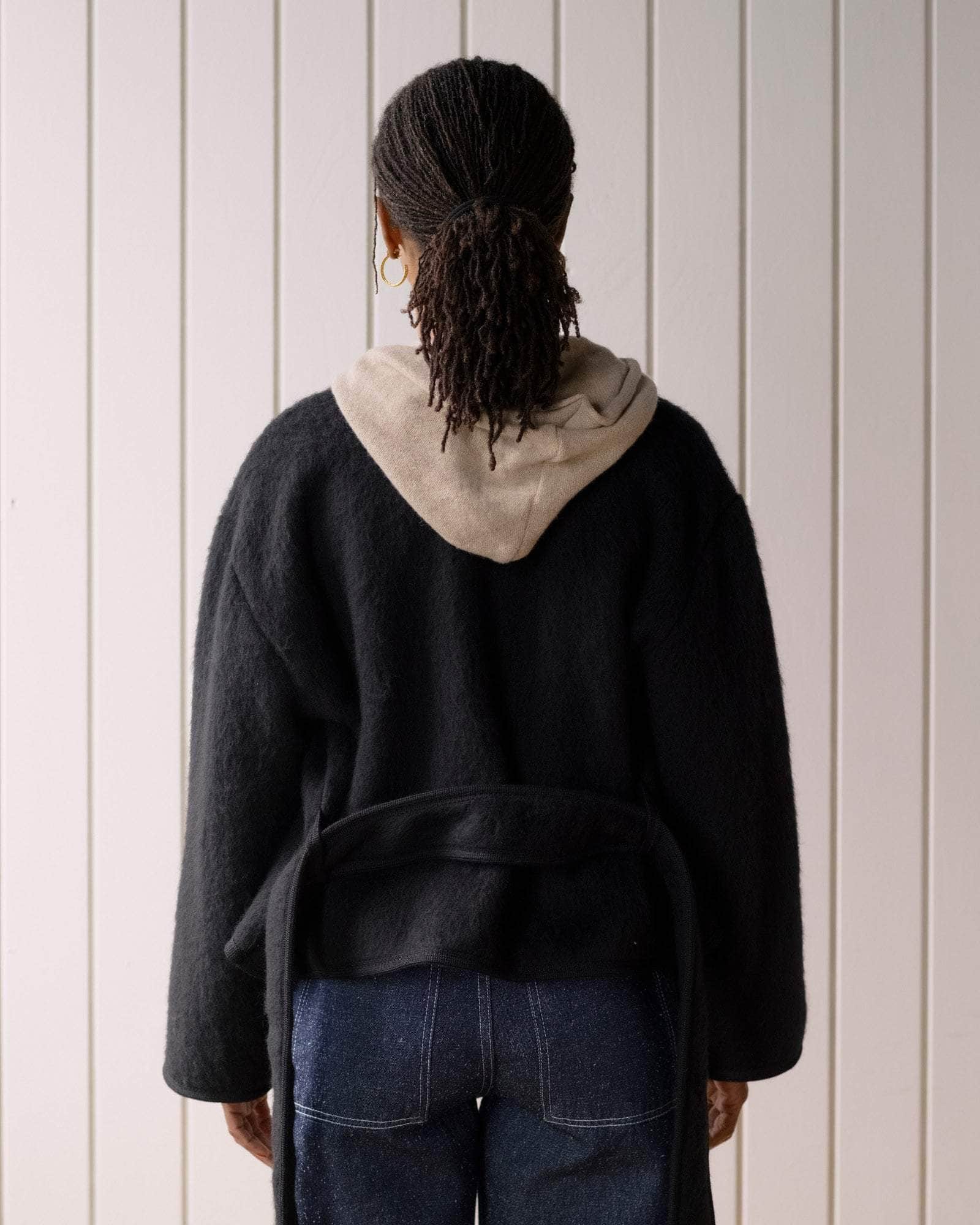 Baserange Capas Jacket Black - Brushed Wool