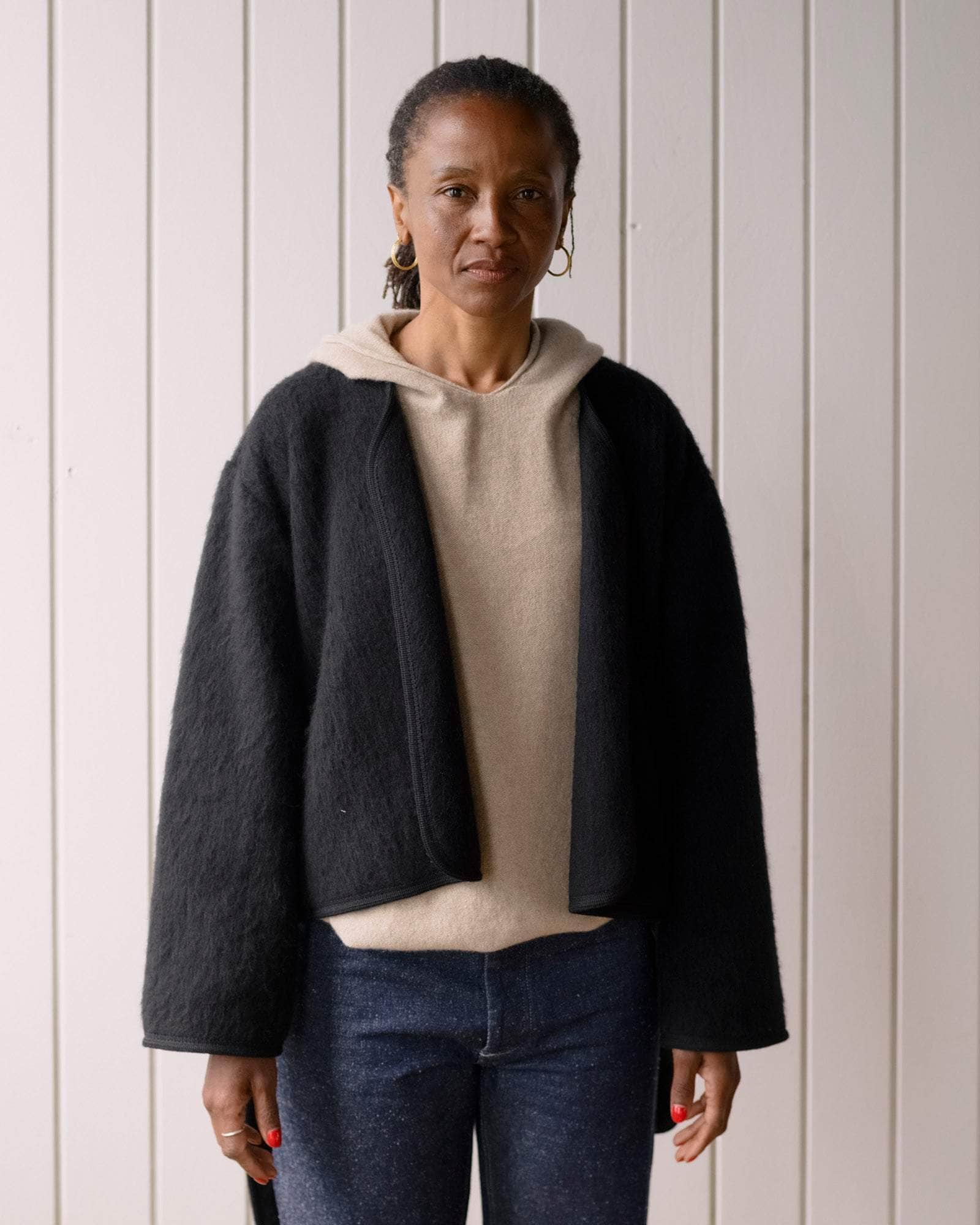 Baserange Capas Jacket Black - Brushed Wool