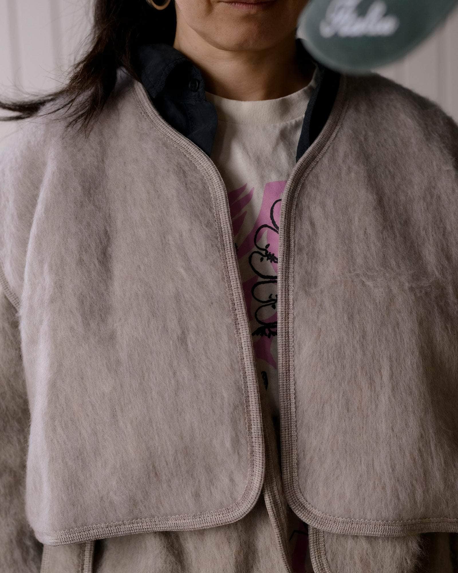 Baserange Capas Vest Sahara - Brushed Wool