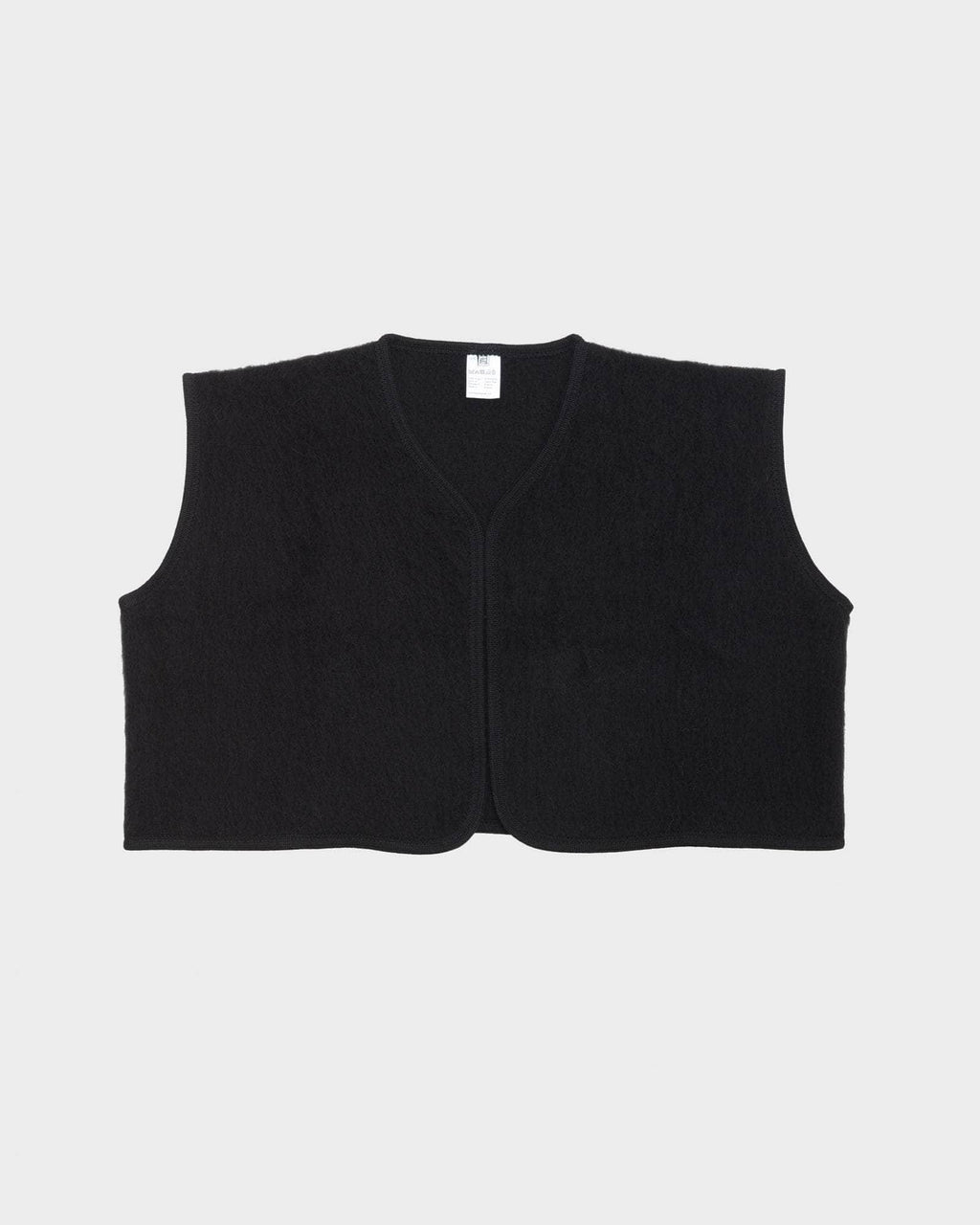 Baserange Capas Vest Black - Brushed Wool