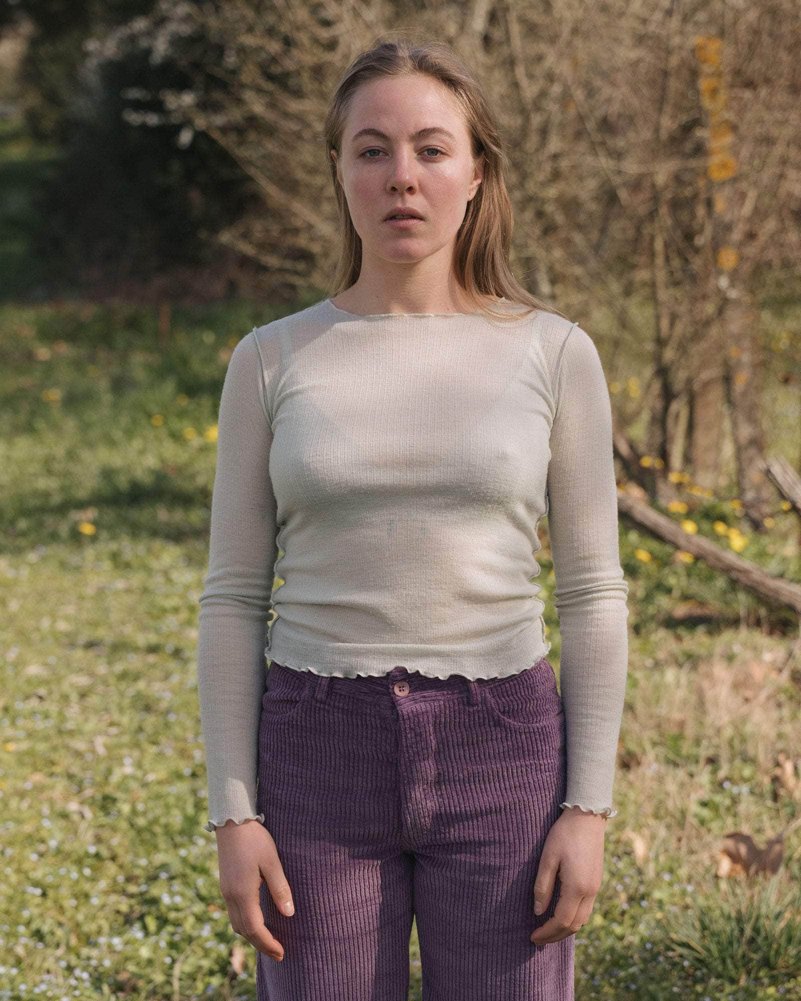 Baserange Kenru Long Sleve Tee - Fine Wool Rib