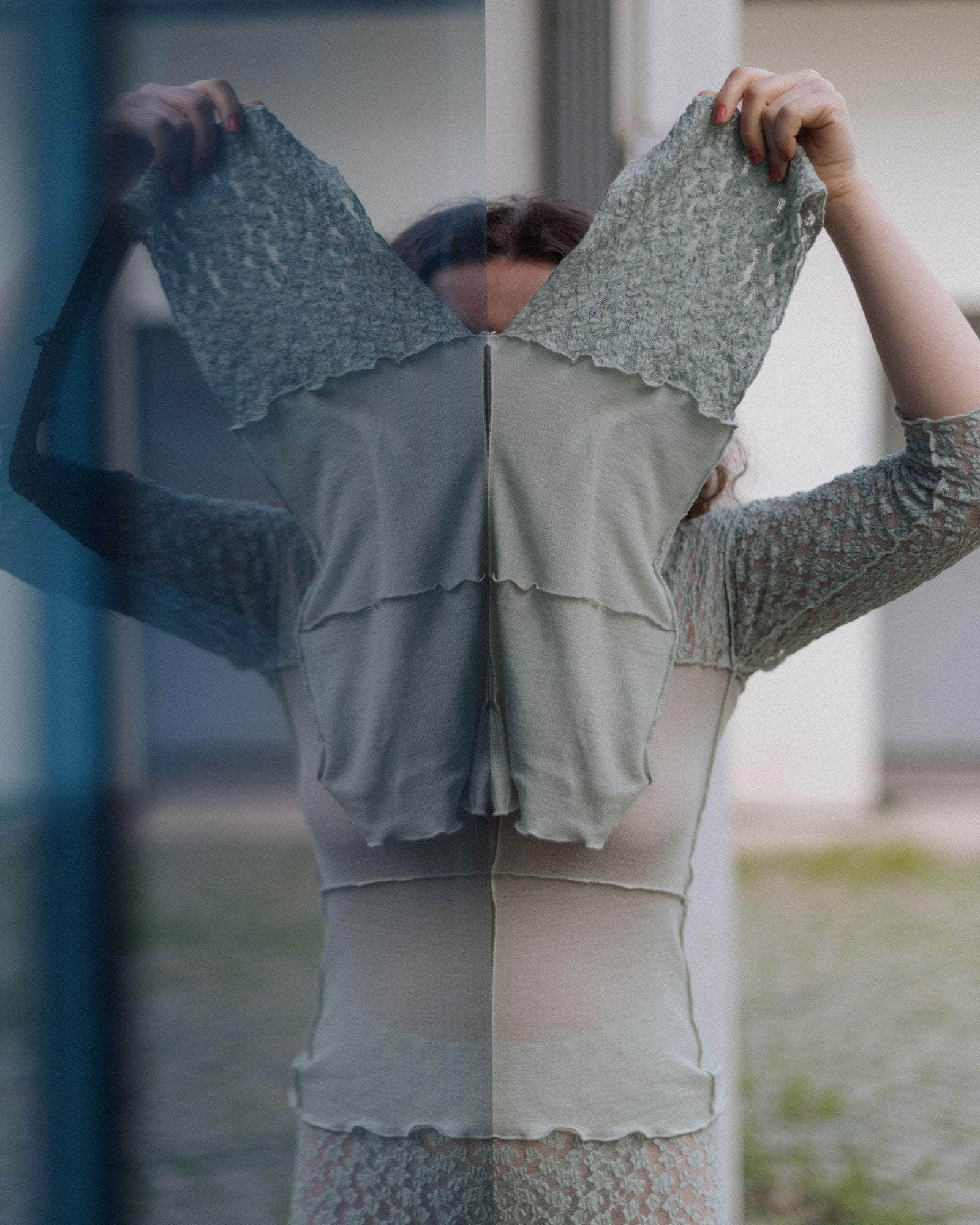 Baserange Nehru Tank - Lace & Wool