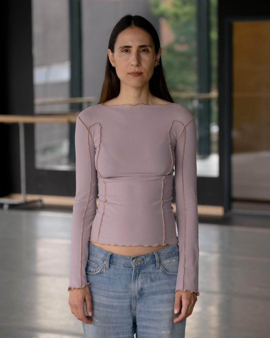 Baserange Omato Long Sleeve Tee VERBE PURPLE (AURAL)