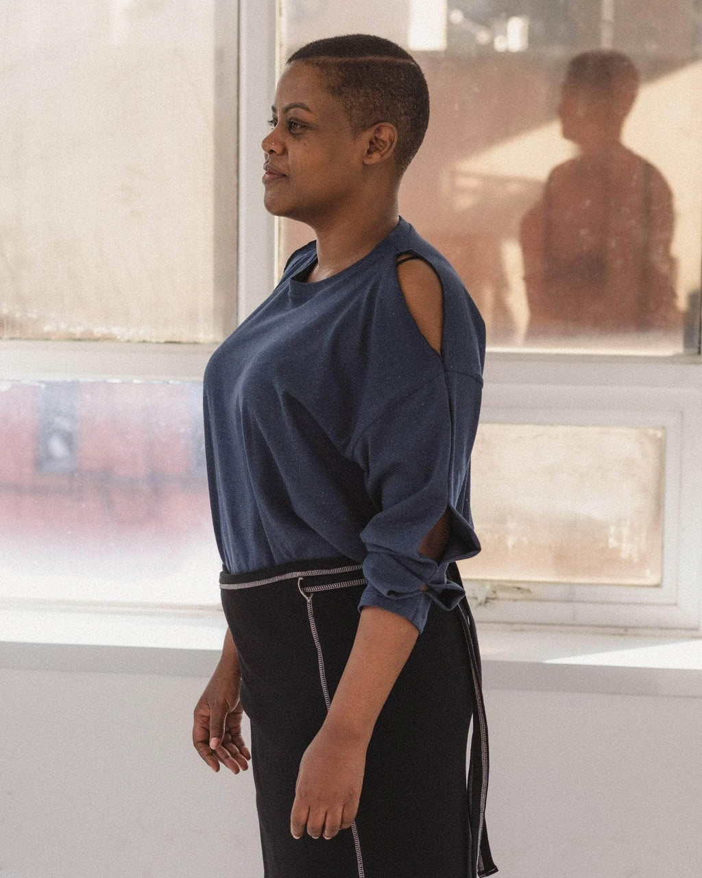 Baserange Pin Long Sleeve Tee - Organic Cotton Jersey
