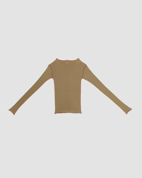 Baserange Vein Long Sleeve Tee - Fine Organic Cotton Rib – kyo journal