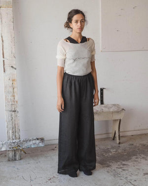 Baserange Stoa Pants Black Linen