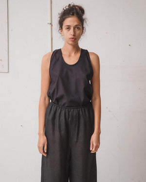 Baserange Stoa Pants Black Linen