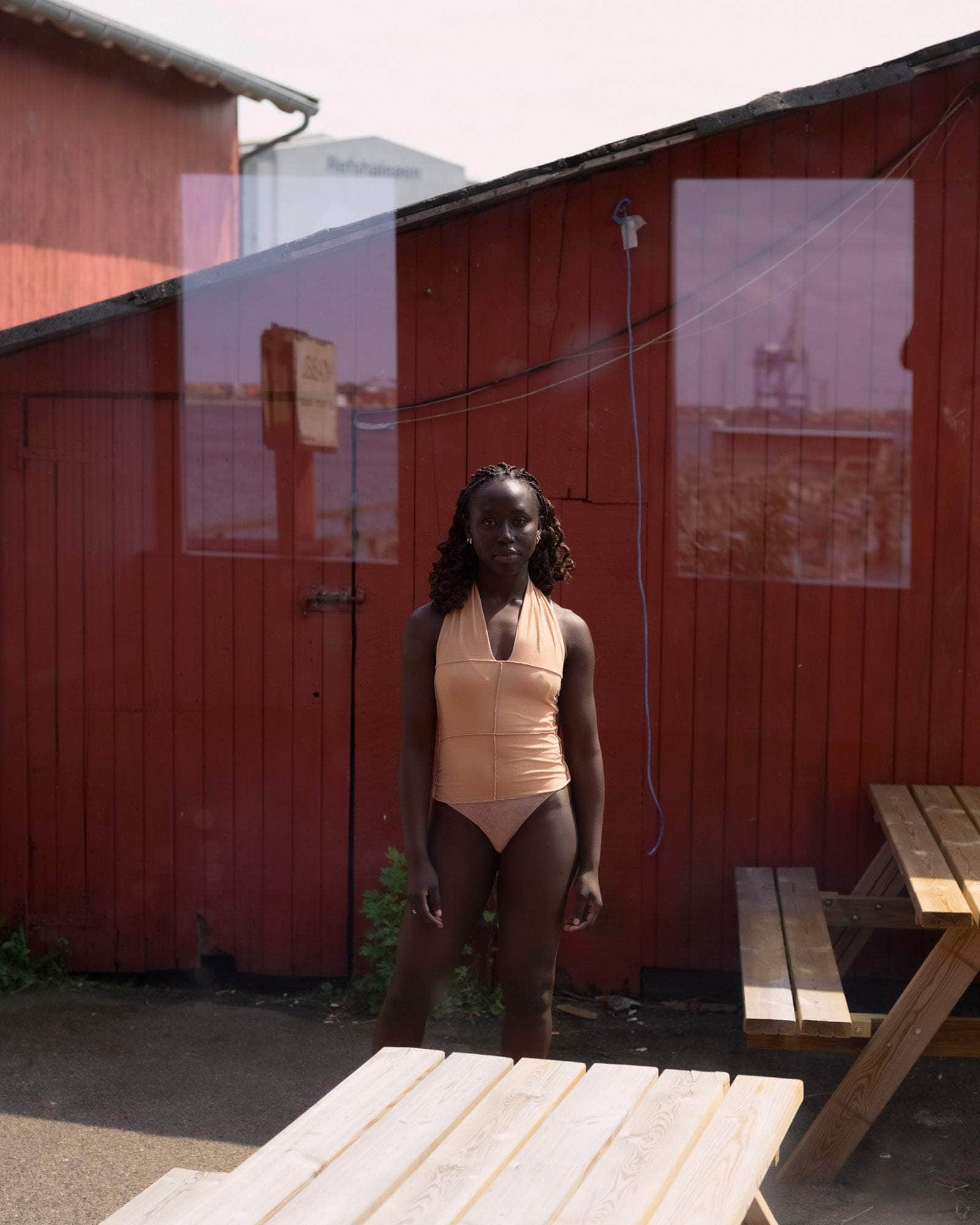 Baserange Cinder Halter Top - Organic Cotton Rib