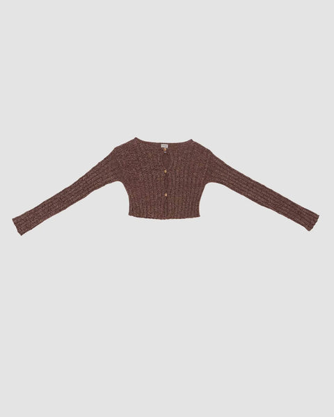 Baserange Macau Cardigan in Burgundy Melange – kyo journal