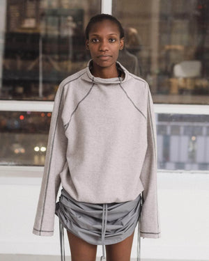 Baserange Fold Turtleneck - Recycled cotton fleece