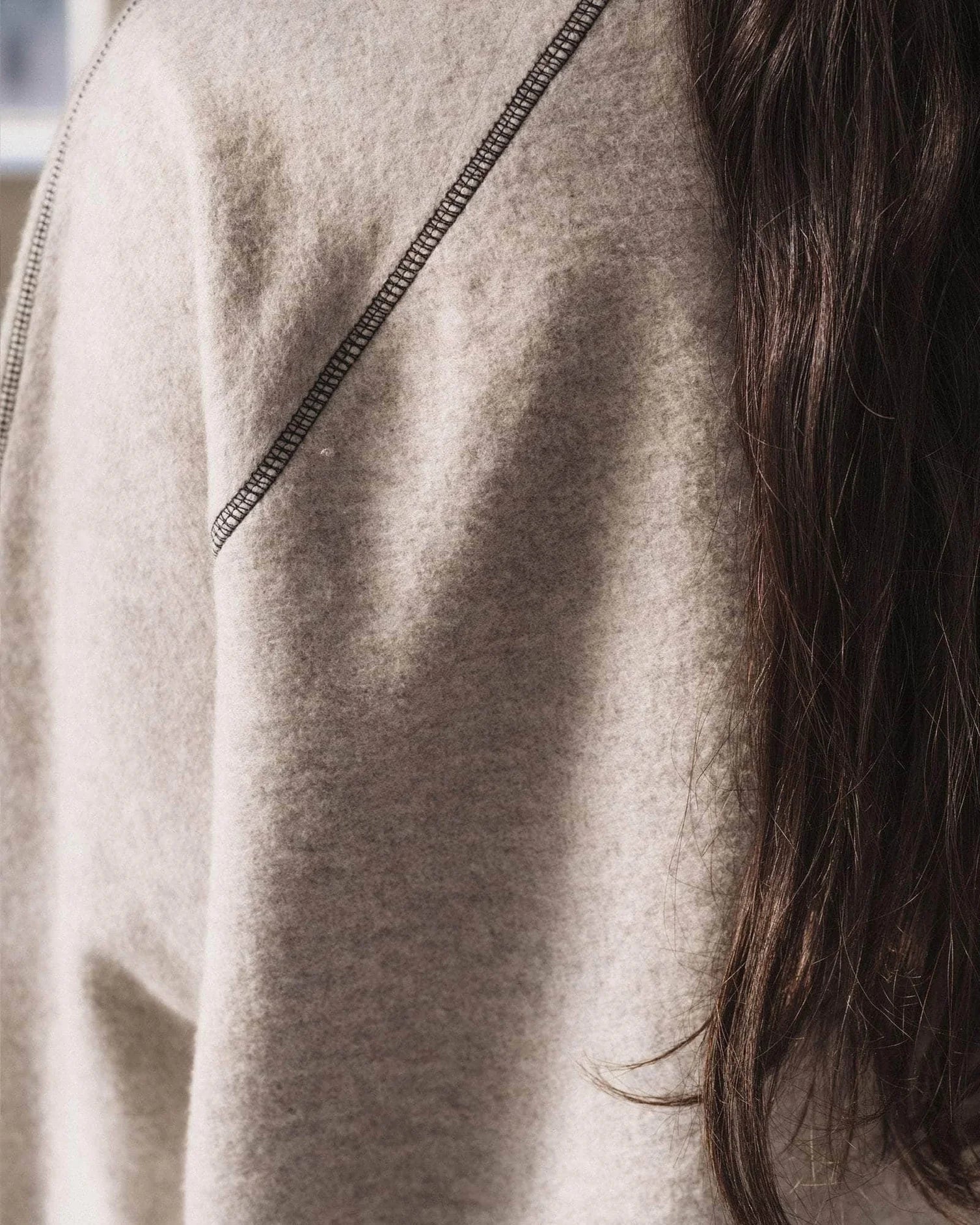 Baserange Fold Turtleneck - Recycled cotton fleece