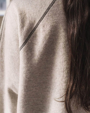 Baserange Fold Turtleneck - Recycled cotton fleece