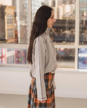 Baserange Fold Turtleneck - Recycled cotton fleece