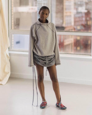Baserange Fold Turtleneck - Recycled cotton fleece