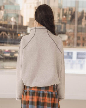 Baserange Fold Turtleneck - Recycled cotton fleece