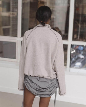 Baserange Fold Turtleneck - Recycled cotton fleece