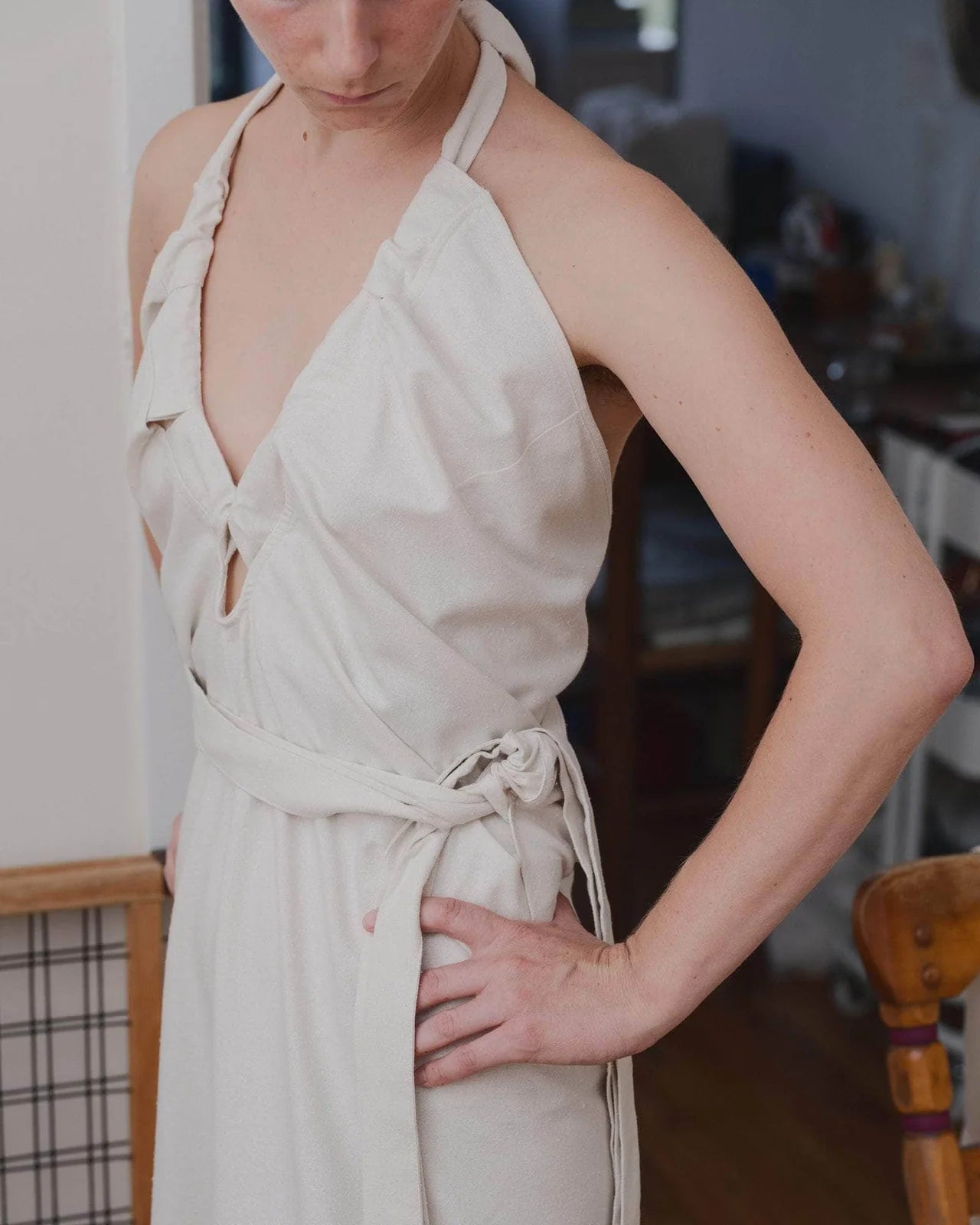 baserange node dress ノードドレス ワイルドシルク Baserange Node Dress - Wild Silk – kyo journal