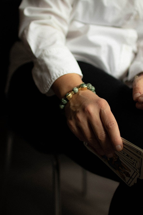 LEPAGÓN BRACELET 42/25 GREEN JASPER