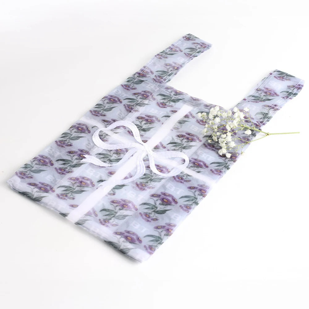 Brigitte Tanaka Gift Package Bag – Floral Organza with White Bow