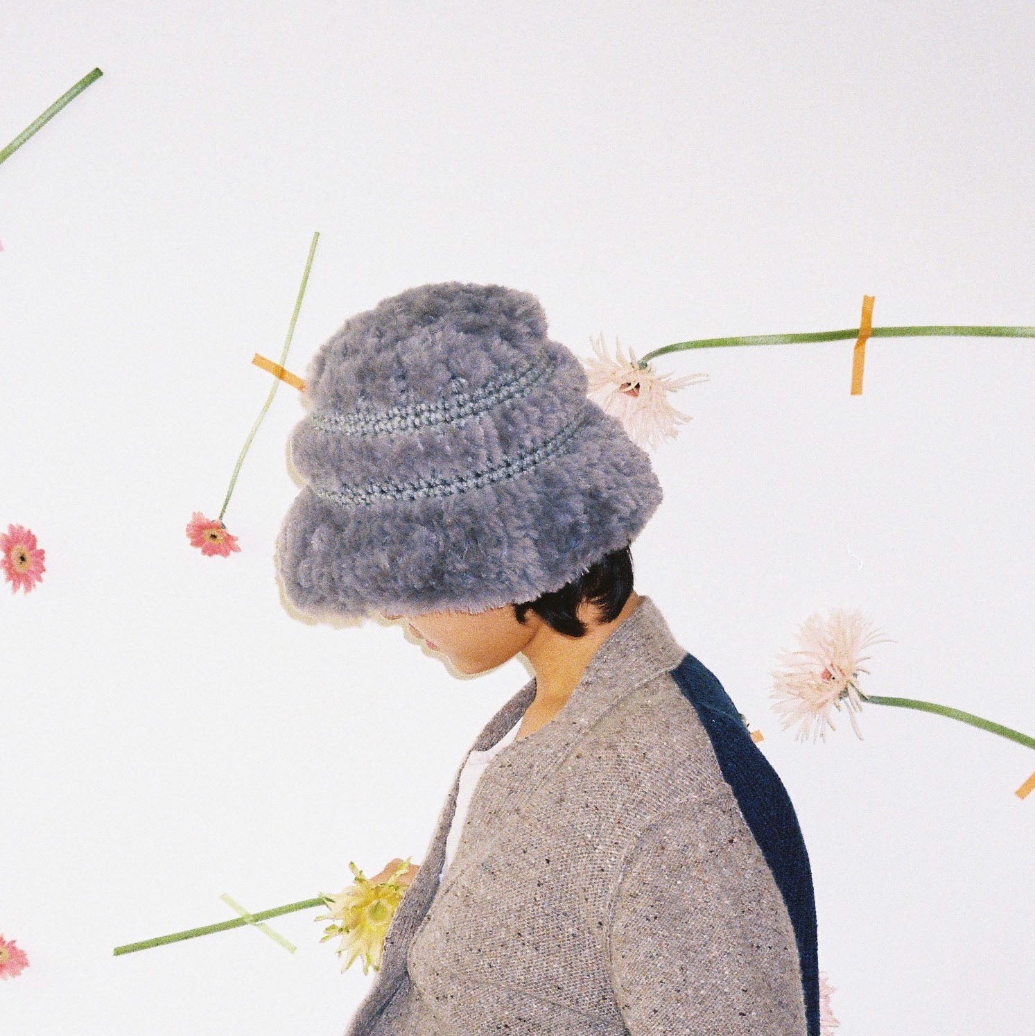 Misu à Barbe ONE STRIPE FURRY HAT GREY