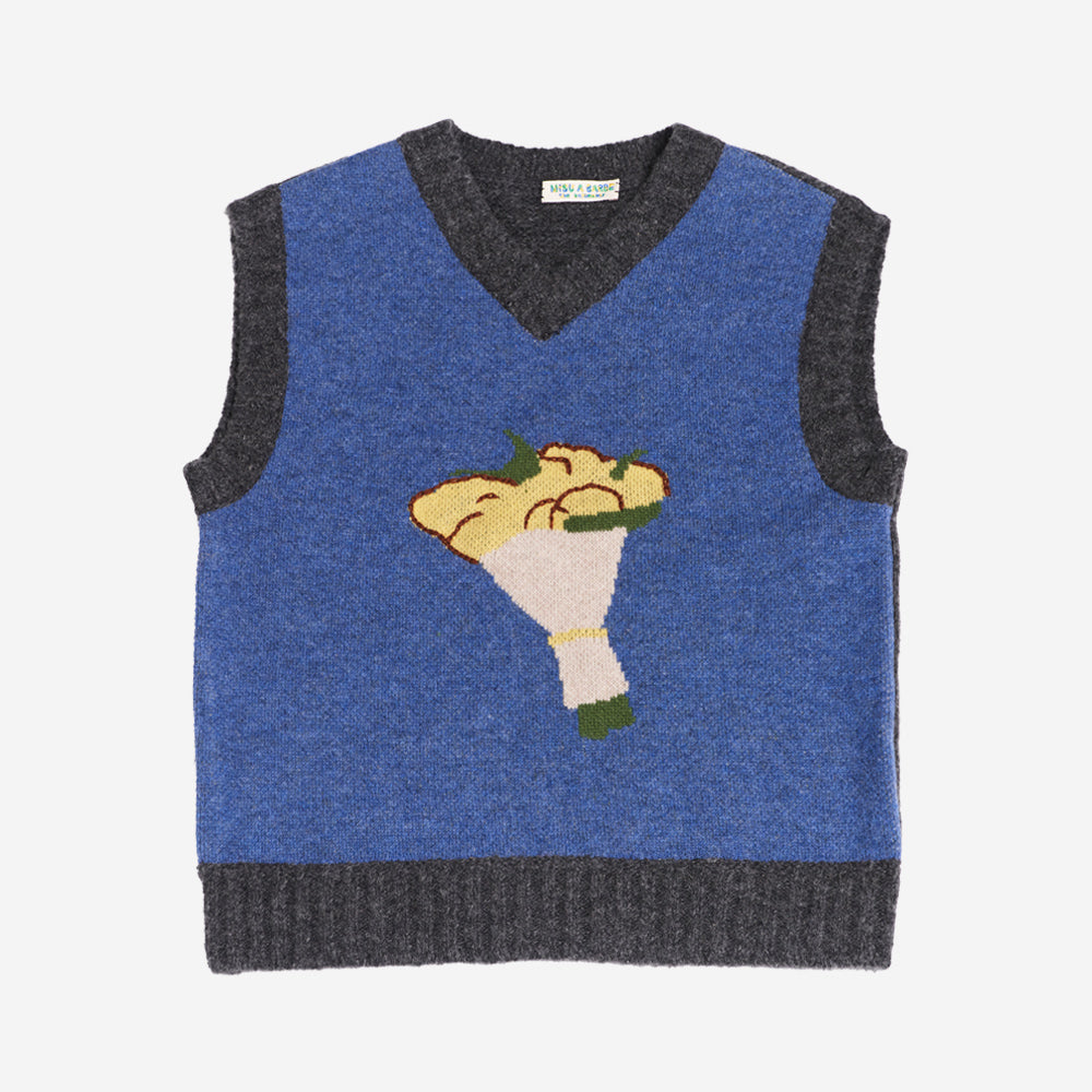 MISU À BARBE BOUQUET VEST GREY KRW