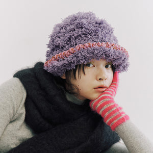 Misu à Barbe TEDDY BUCKET HAT PLUM