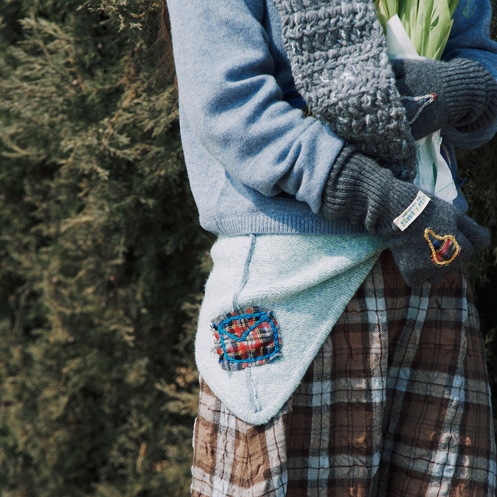 MISU À BARBE POSY GLOVES GREY