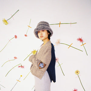 Misu à Barbe ONE STRIPE FURRY HAT GREY