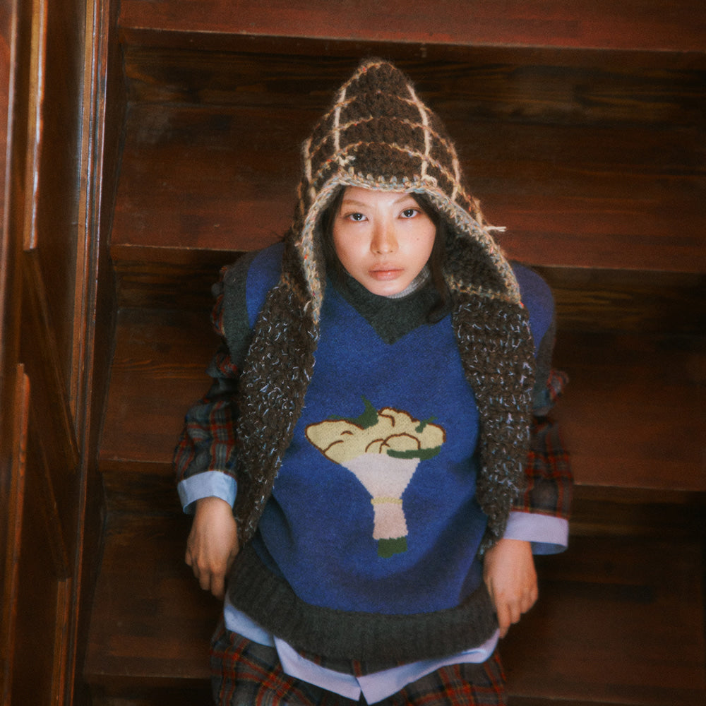 MISU À BARBE BOUQUET VEST GREY KRW