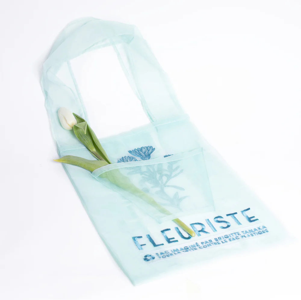 Brigitte Tanaka BLUE FLORIST ORGANZA BAG – kyo journal
